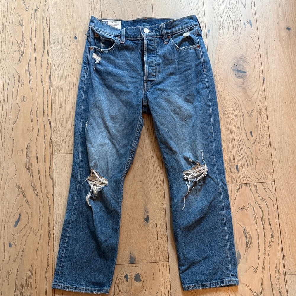 GAP women’s cheeky straight high rise jeans 2P